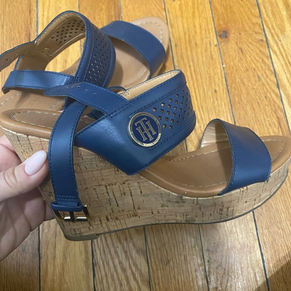 Tommy Hilfiger Navy Wedges
